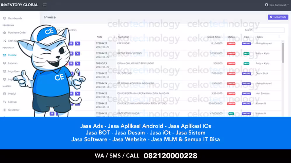 Jasa Pembuatan Sistem Custom Demak - Cekotechnology