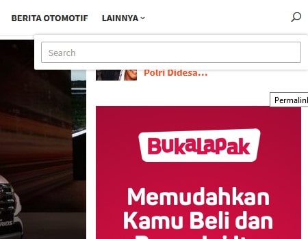 Fixed scroll top navigation, banner dan sidebar