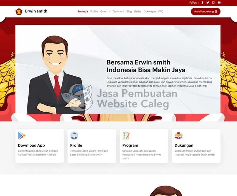 Jasa Web Caleg Murah terbaik pro
