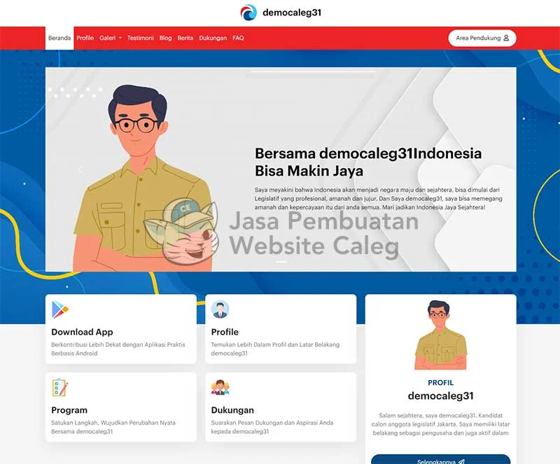 Tema Website Caleg Murah terbaru