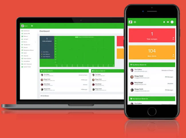 Dahsboard Jaringan Jasa Pembuatan Website MLm Murah