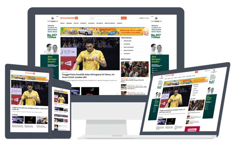 Memperkenalkan Theme Bloggingpro, Tema Website CMS