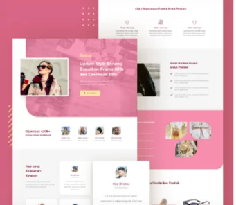 Demo Landing Page Desain Alat Fashion