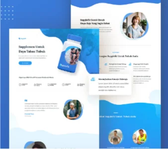 Demo Landing Page Desain Suplemen Makanan